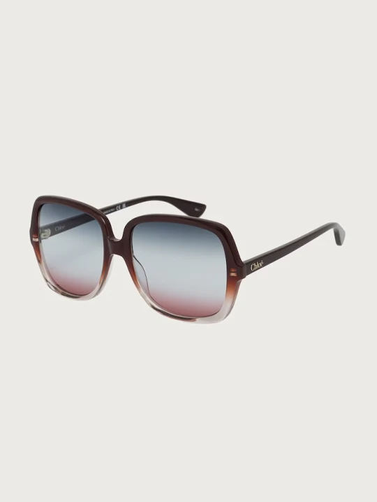 Zdjęcie produktu Chloe okulary przeciwsłoneczne kwadratowe damskie Chloé bordowy