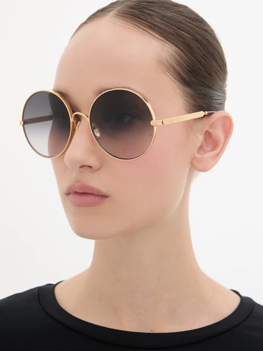 Zdjęcie produktu Chloe okulary przeciwsłoneczne okrągłe damskie Chloé złoty