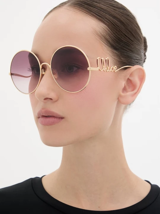 Zdjęcie produktu Chloe okulary przeciwsłoneczne okrągłe damskie Chloé złoty