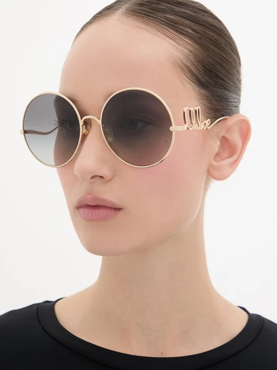 Zdjęcie produktu Chloe okulary przeciwsłoneczne okrągłe damskie Chloé złoty