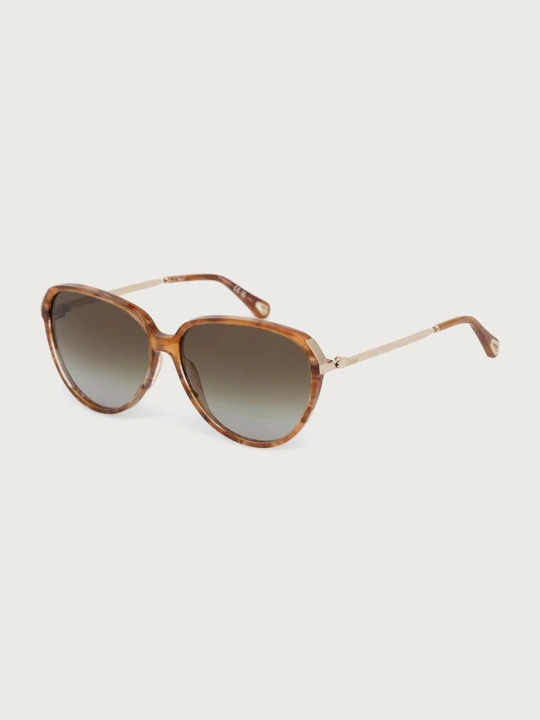 Zdjęcie produktu Chloe okulary przeciwsłoneczne okrągłe damskie Chloé brązowy