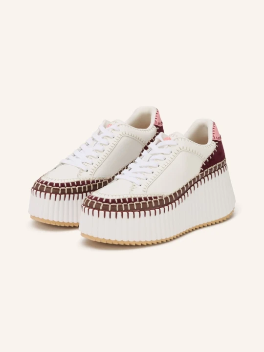Zdjęcie produktu Chloé Sneakersy Nama weiss 6BG Burgundy Pink