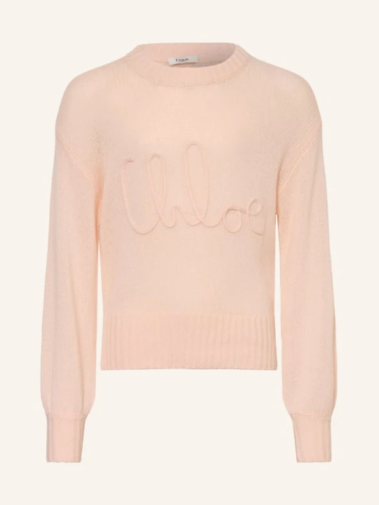 Zdjęcie produktu Chloé Sweter Z Kaszmiru pink JASNOPOMARAŃCZOWY