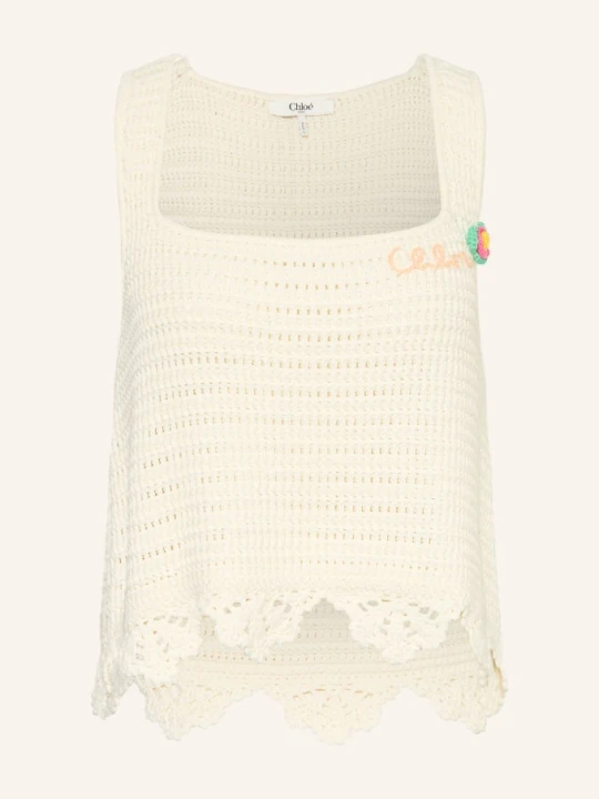 Zdjęcie produktu Chloé Top Wykonany Na Szydełku weiss KREMOWY