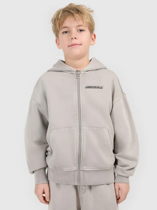 Zdjęcie produktu Chłopięca bluza dresowa rozpinana z kapturem 4F 4FJRSS26TSWSM2929 - szara