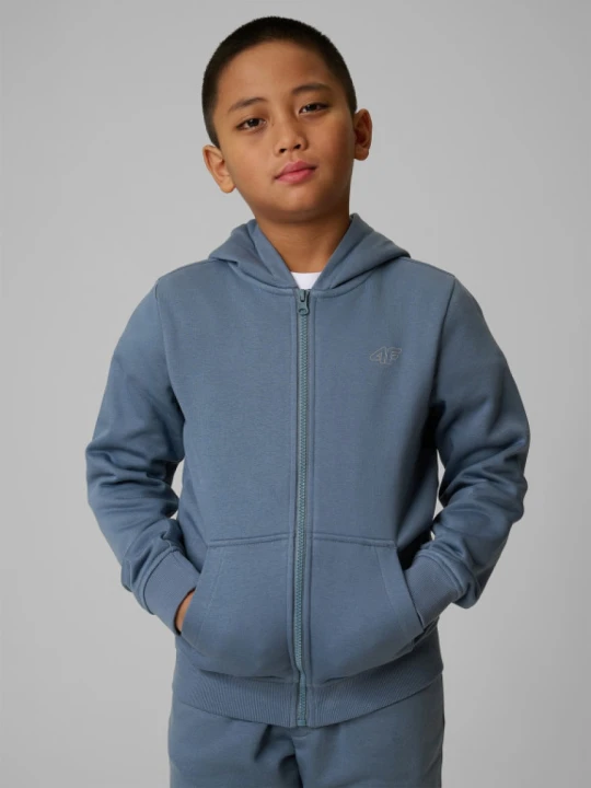 Zdjęcie produktu Chłopięca bluza rozpinana z kapturem 4F 4FJRSS26TSWSM2749 - denim
