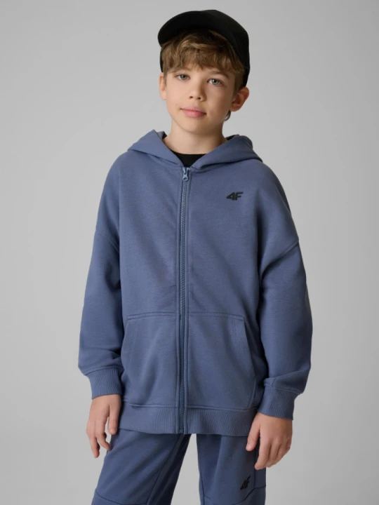 Zdjęcie produktu Chłopięca bluza rozpinana z kapturem 4F 4FJRSS26TSWSM3051 - niebieska