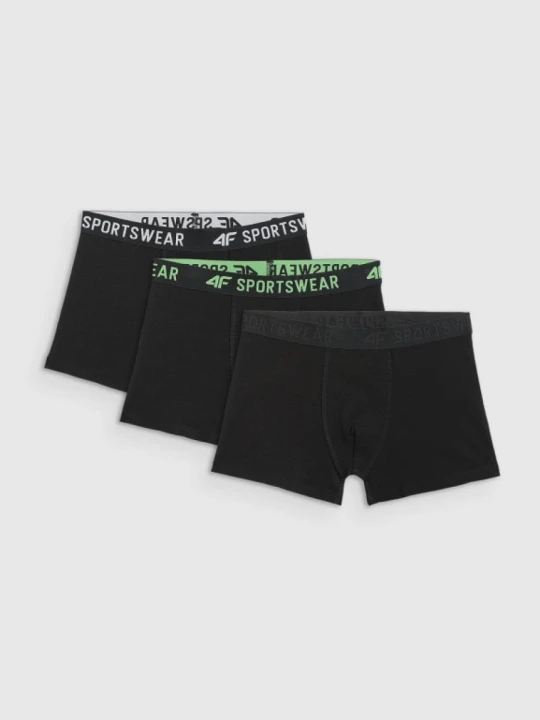 Zdjęcie produktu Chłopięce bokserki (3-pack) 4F 4FJRSS26UBXSM095 - czarne