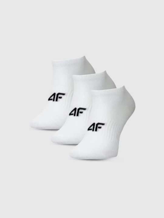 Zdjęcie produktu Chłopięce skarpetki za kostkę (3-pack) 4F 4FJWMM00USOCM498 - białe