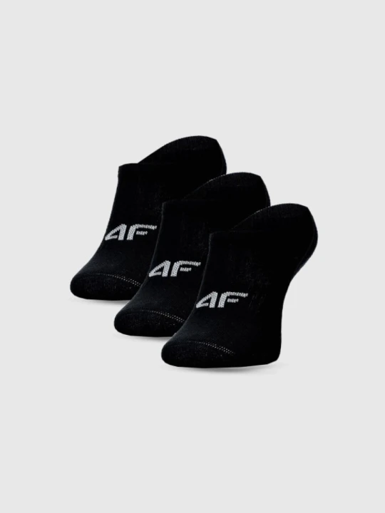 Zdjęcie produktu Chłopięce skarpetki za kostkę (3-pack) 4F 4FJWMM00USOCM498 - czarne