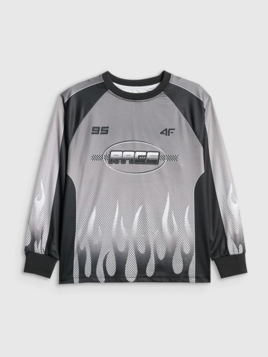 Zdjęcie produktu Chłopięcy longsleeve treningowy 4F 4FJRSS26TLONM663 - multikolor