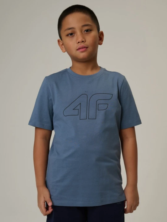 Zdjęcie produktu Chłopięcy t-shirt z nadrukiem 4F 4FJRSS26TTSHM3599 - denim