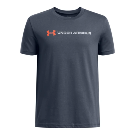 Zdjęcie produktu Chłopięcy t-shirt z nadrukiem Under Armour UA B Logo Wordmark SS - szary