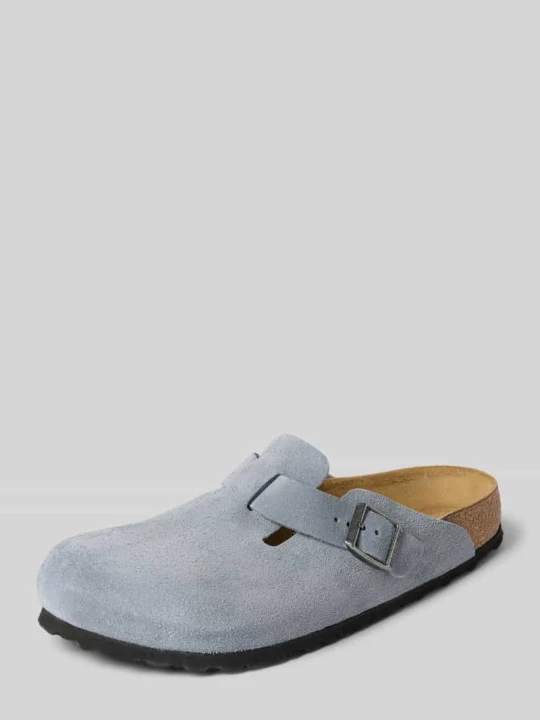 Zdjęcie produktu Chodaki ze skóry z klamrą z bolcem Model 'Boston' Birkenstock