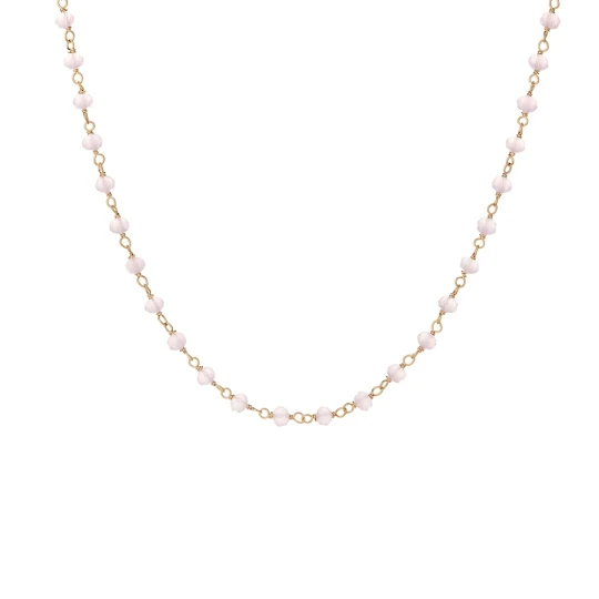 Zdjęcie produktu Choker z kryształkami; srebrny pozłacany Ania Kruk JASNORÓŻOWY