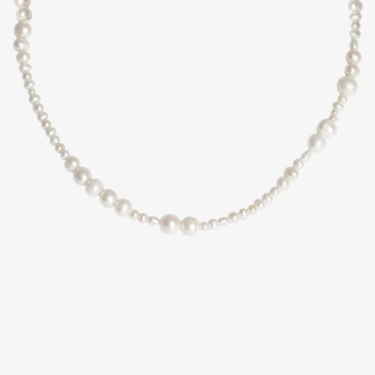 Zdjęcie produktu Choker z pereł; srebrny pozłacany Ania Kruk BIAŁY