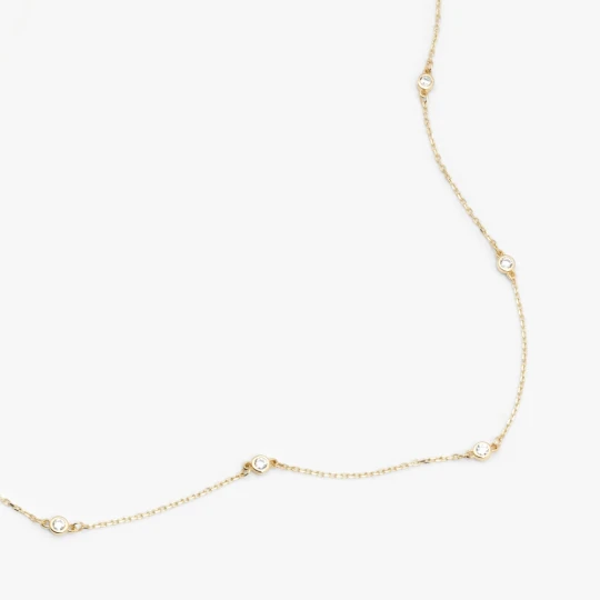 Zdjęcie produktu Choker złoty; z białymi cyrkoniami Ania Kruk