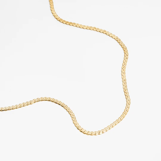 Zdjęcie produktu Choker żmijka 2, 45 mm; serpentyna, srebrny pozłacany Ania Kruk