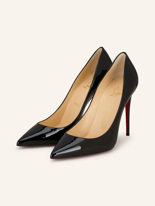 Zdjęcie produktu Christian Louboutin Czółenka Lakierowane Kate 100 schwarz CZARNY