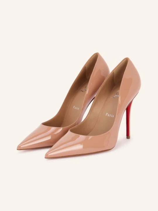 Zdjęcie produktu Christian Louboutin Czółenka Lakierowane Miss Z 100 beige BLADORÓŻOWY