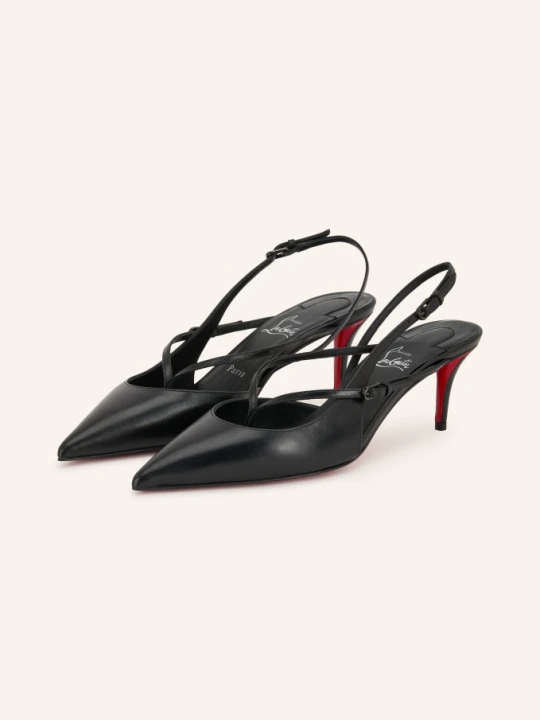 Zdjęcie produktu Christian Louboutin Czółenka Typu Slingback Twistissimo 60 schwarz CZARNY
