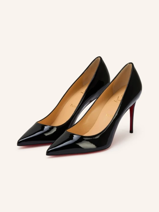 Zdjęcie produktu Christian Louboutin Lakierowane Czółenka Kate 85 schwarz CZARNY
