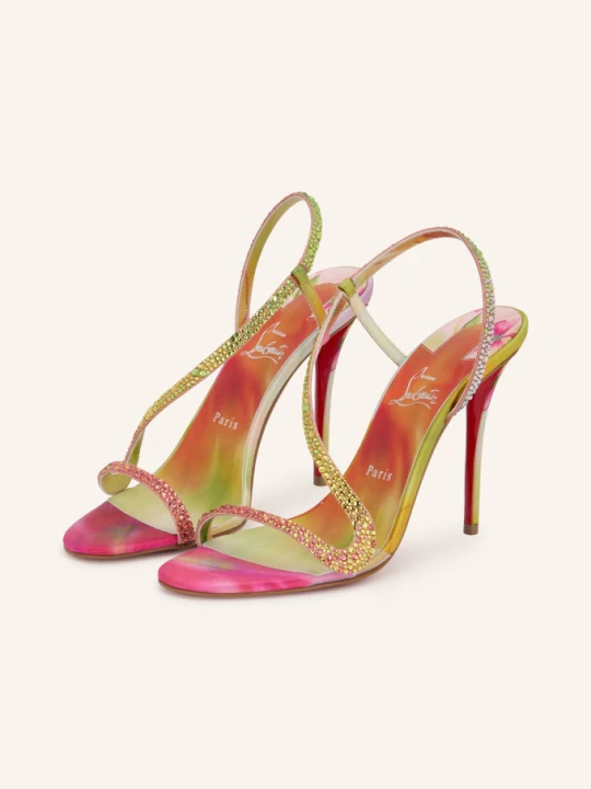 Zdjęcie produktu Christian Louboutin Sandały Na Obcasie Botanica 100 Z Kamyczkami Ozdobnymi pink