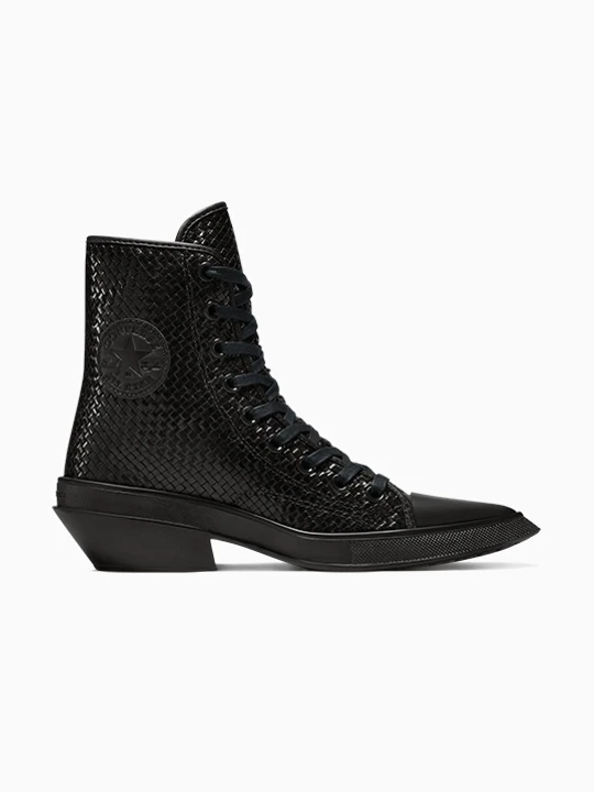 Zdjęcie produktu Chuck 70 De Luxe Pointed Platform Woven Leather Converse Czarny