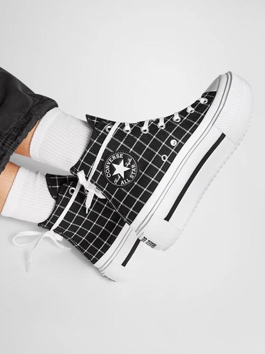 Zdjęcie produktu Chuck Taylor All Star Lift Double Stack Platform Plaid Converse Czarny