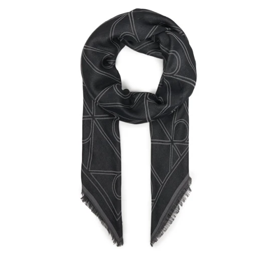 Zdjęcie produktu Chusta Calvin Klein Emblem Aop Contrast Lw Square Sc LV04F8077G Czarny