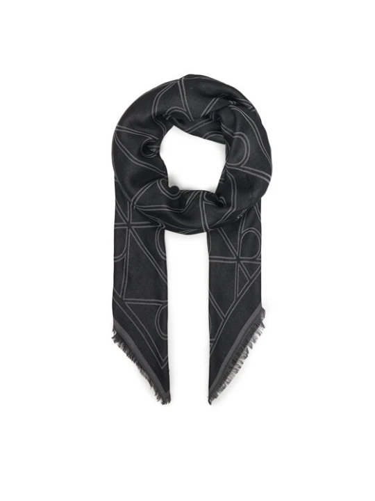Zdjęcie produktu Chusta Calvin Klein Emblem Aop Contrast Lw Square Sc LV04F8077G Czarny