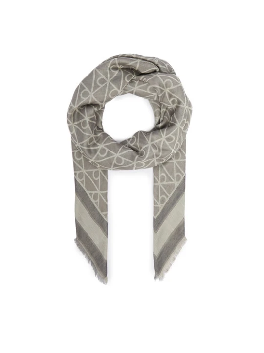 Zdjęcie produktu Chusta Calvin Klein Emblem Aop Jacquard Square Scarf LV04F8080G Szary