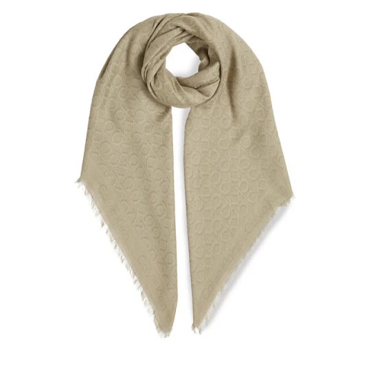 Zdjęcie produktu Chusta Calvin Klein Monogram Jacquard Scarf K60K608779 Zielony