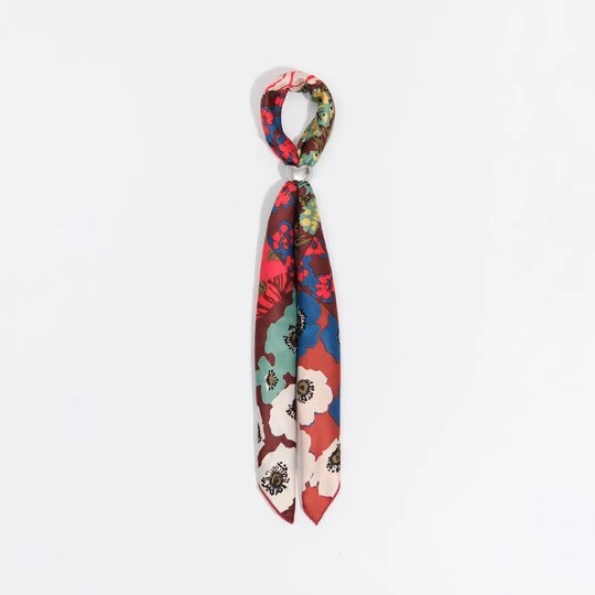 Zdjęcie produktu Chusta charms patchwork kwiaty BIMBA Y LOLA BURGUNDY