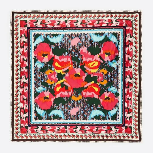 Zdjęcie produktu Chusta kwiaty Ikat fuksja BIMBA Y LOLA FUCHSIA