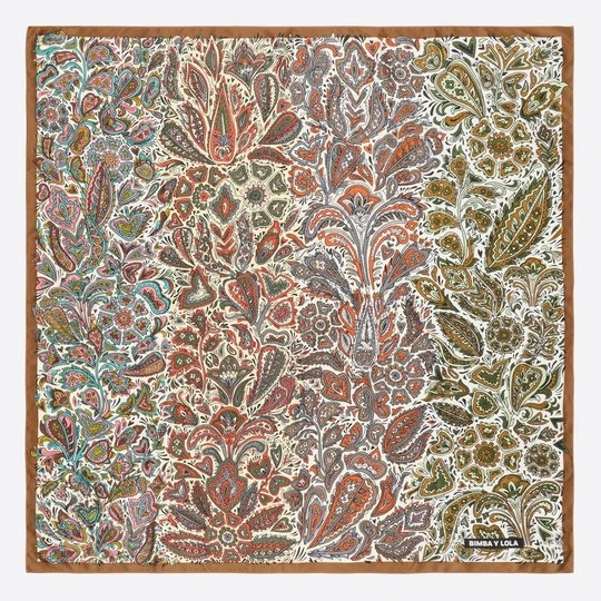 Zdjęcie produktu Chusta pasy paisley brąz BIMBA Y LOLA BRONZE