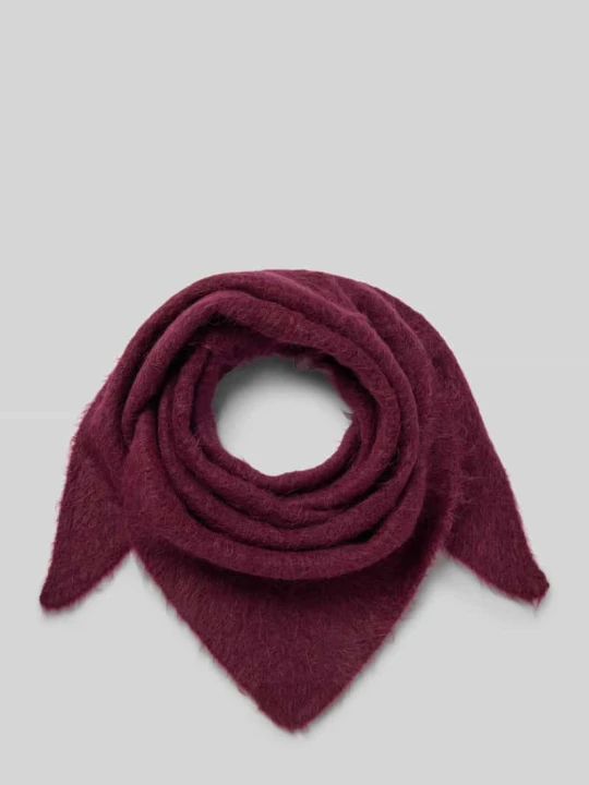 Zdjęcie produktu Chusta trójkątna z mieszanka wełny z alpaki model 'NIBY' American Vintage Bordowy