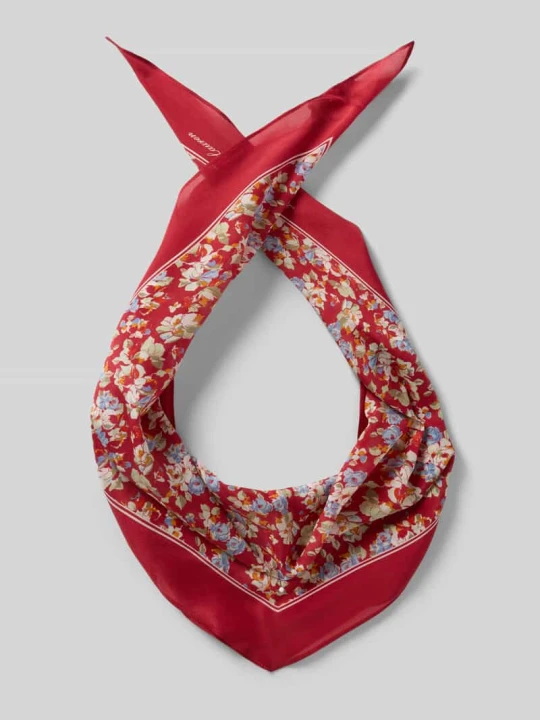 Zdjęcie produktu Chusta z czystego jedwabiu model 'FLR LRG DMD' Lauren Ralph Lauren Czerwony