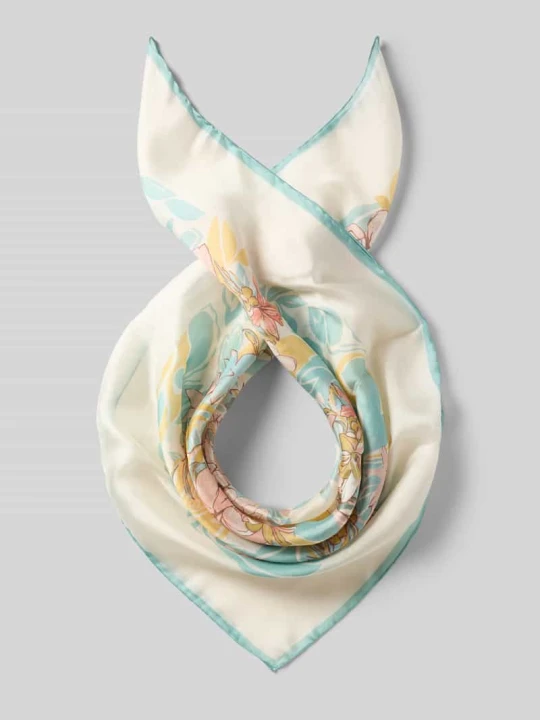 Zdjęcie produktu Chusta z czystego jedwabiu model 'GTF FL SQR' Lauren Ralph Lauren Złamany biały
