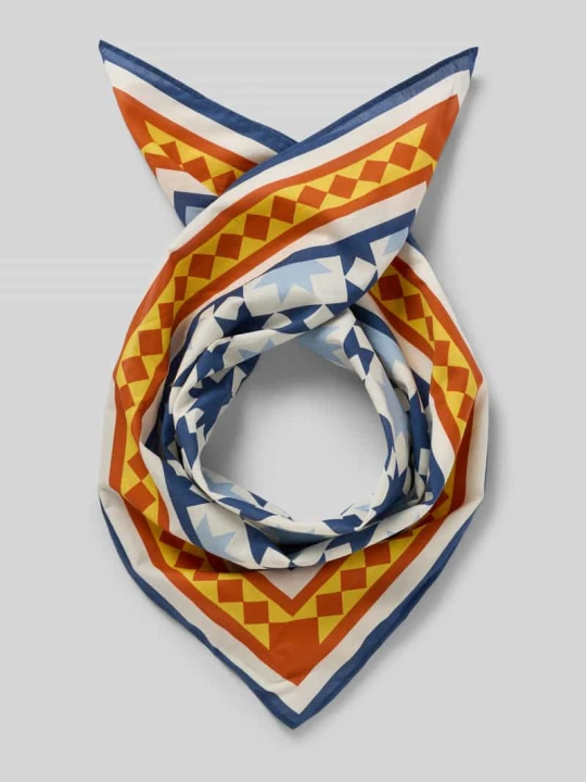 Zdjęcie produktu Chusta z czystej bawełny model 'NICOLAJ BANDANA' Selected Jasnożółty