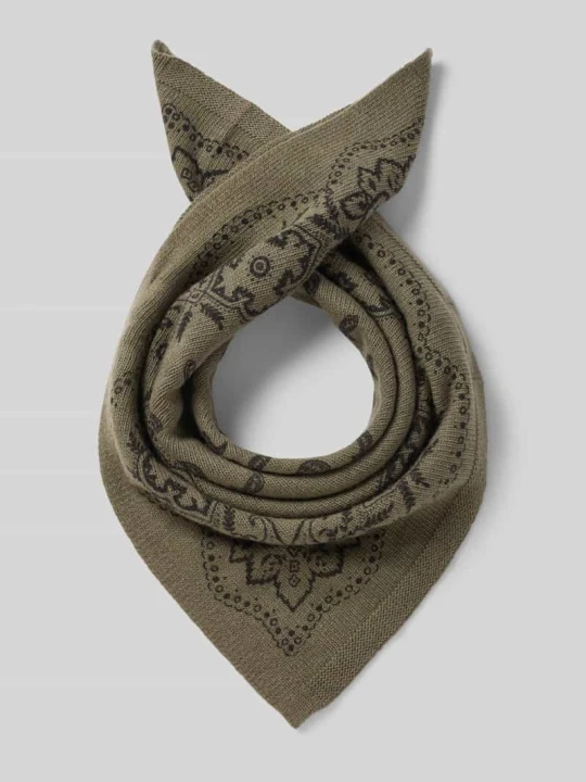 Zdjęcie produktu Chusta z mieszanki bawełny z dodatkiem kaszmiru model 'Adelina' NEO NOIR Khaki