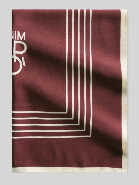 Zdjęcie produktu chusta z nadrukiem z logo Marc O'Polo Bordowy