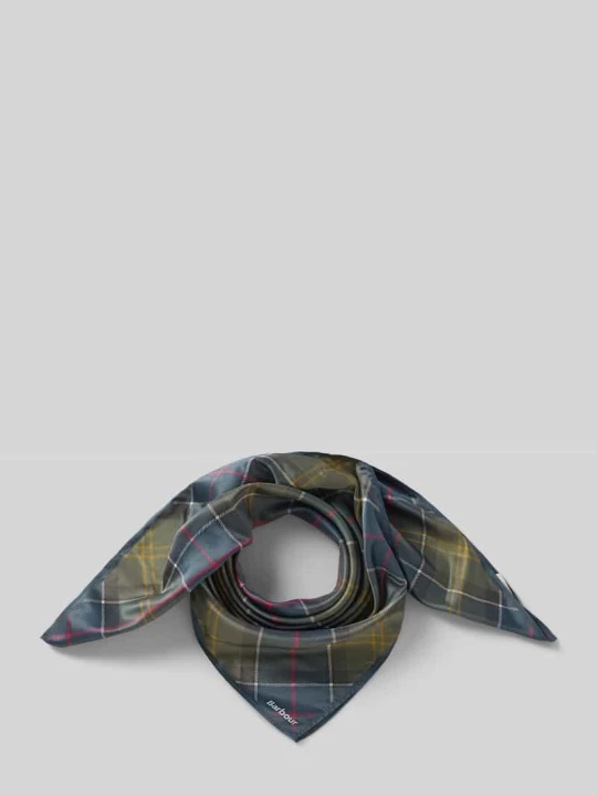 Zdjęcie produktu Chusta z nadrukiem z logo model 'KINSALE' Barbour Oliwkowy