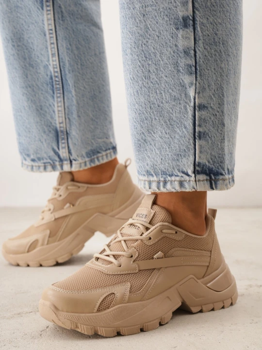 Zdjęcie produktu Ciemnobeżowe Sneakersy Iomessa Vices Beżowy