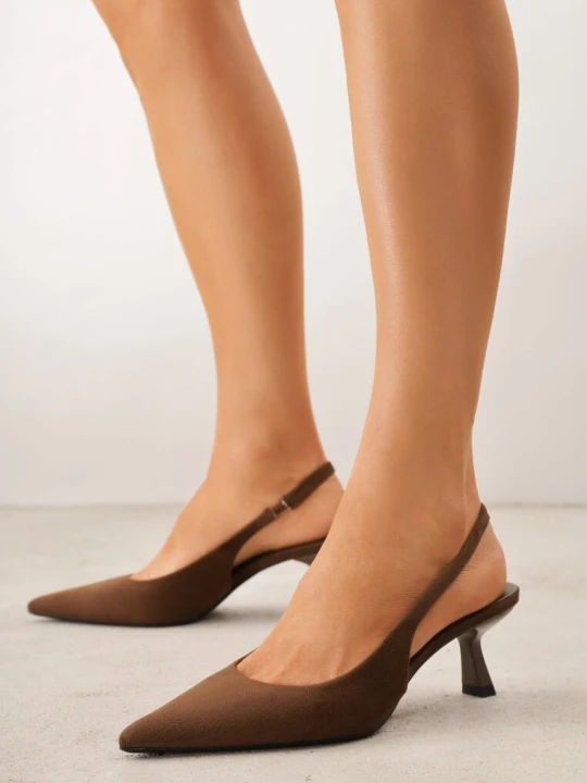 Zdjęcie produktu Ciemnobrązowe Czółenka Slingback VICES na Kaczuszce Anatera Brązowy