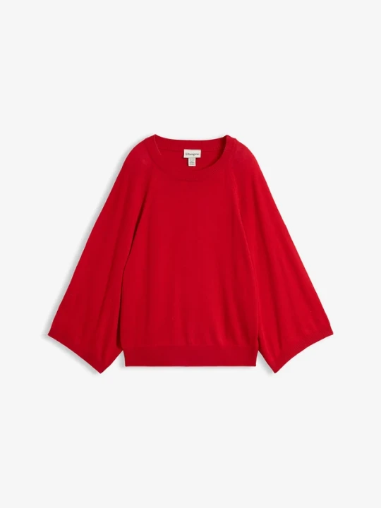 Zdjęcie produktu Cienki sweter, oversize BonPrix czerwony