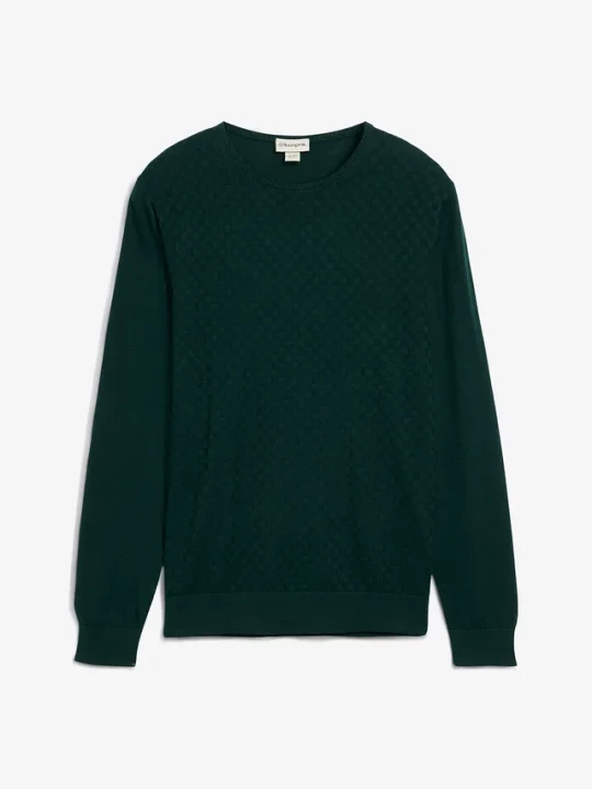 Zdjęcie produktu Cienki sweter z wysokogatunkową wełną merino BonPrix zielony