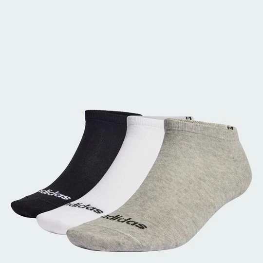 Zdjęcie produktu Cienkie skarpetki przed kostkę Linear – 3 pary Adidas