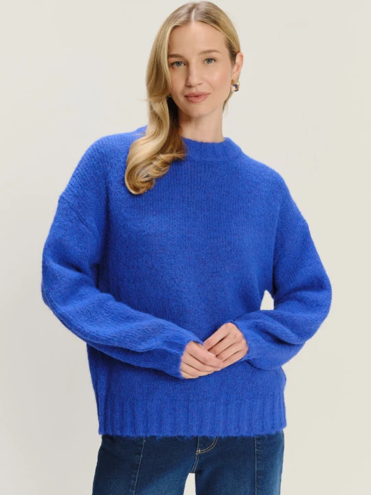 Zdjęcie produktu Ciepły niebieski sweter oversize Greenpoint