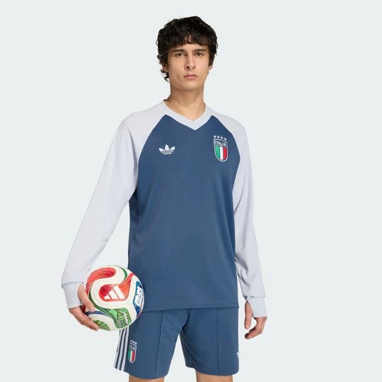 Zdjęcie produktu Ciepły wyjazdowy top rozgrzewkowy Włochy 26 Adidas Night Marine